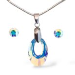 Swarovski kristályos ékszerszett – Helios 20 mm, Crystal AB + díszdoboz