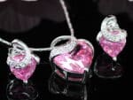Szives swarovski kristályos ékszer szett