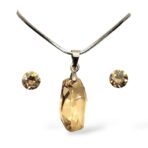 Swarovski kristályos ékszerszett – Meteor 18 mm, Golden Shadow + díszdoboz