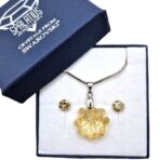 Swarovski kristályos ékszerszett - Lóhere 19 mm, Golden Shadow + díszdoboz