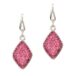 Rózsaszín, csepp alakú swarovski kristályos nemesacél fülbevaló