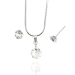 Swarovski kristályos ékszerszett - Crystal kör 8 mm medállal ajándék díszdobozban