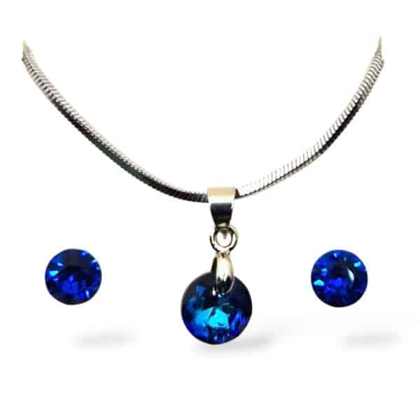 Swarovski kristályos ékszer szett - Bolygó medállal - ajándék díszdobozban