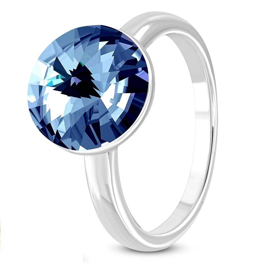 JIN - Azur Kék kristályos nemesacél gyűrű