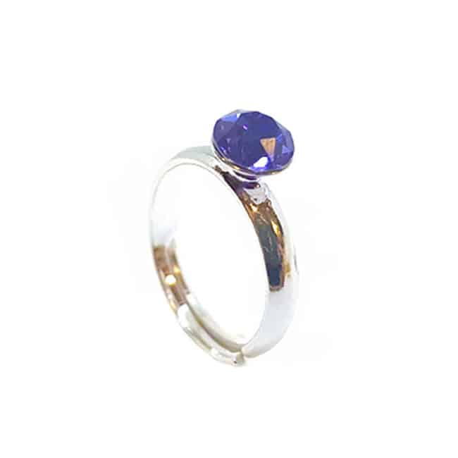 images 925 ezüst Gyűrű Swarovski® kristállyal - Tanzanite
