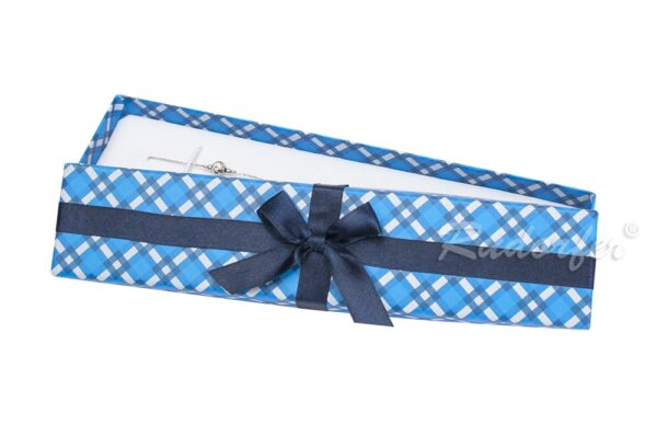 Kék színű papír ékszertartó doboz