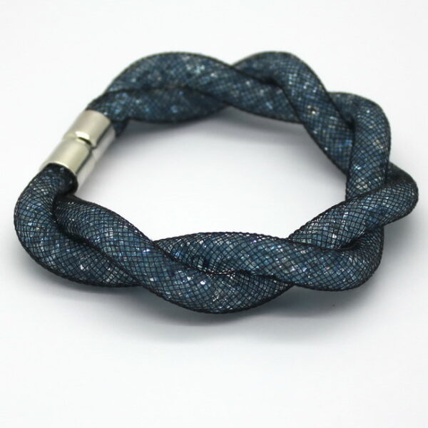 Csavart mágneses kristályos karlánc - Zöld