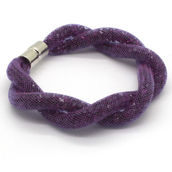 Csavart mágneses karlánc - Lila