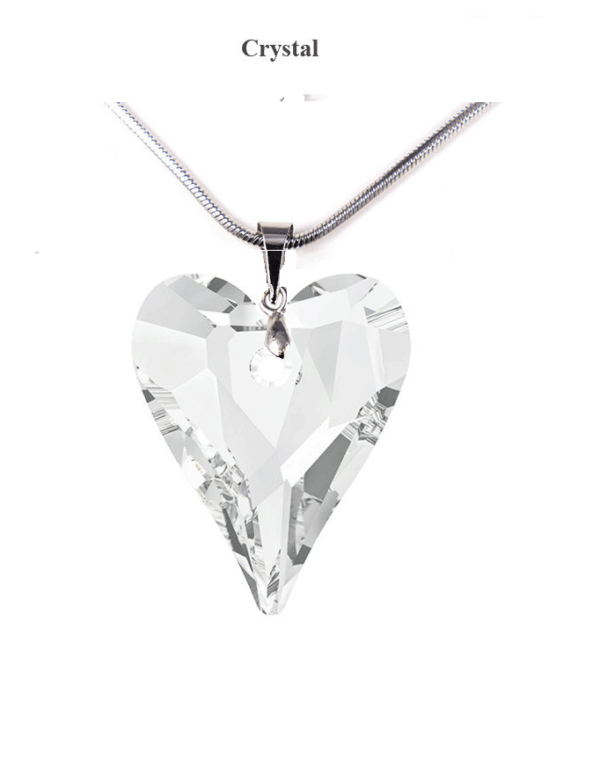 Swarovski® kristályos nemesacél nyaklánc - Szív 20 mm - Crystal