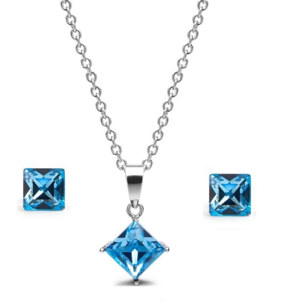 Swarovski kristályos ékszerszett - Lóhere Silver Night