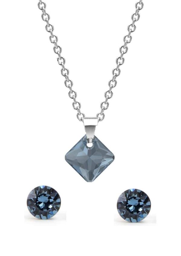 Swarovski kristályos ékszerszett - Lóhere Silver Night