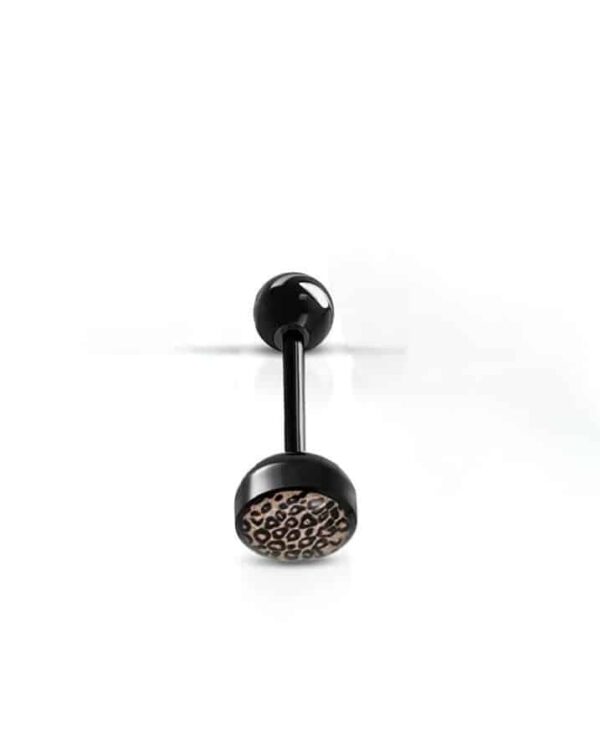 Ezüst színű nemesacél piercing cirkónia kristállyal