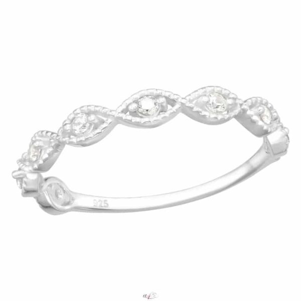 Mars - Cirkónia köves 925 Ezüst karikagyűrű