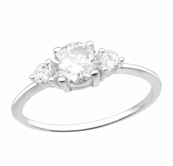 Cirkónia kristályos ezüst gyűrű ajándék díszdobozban - Szaturnusz