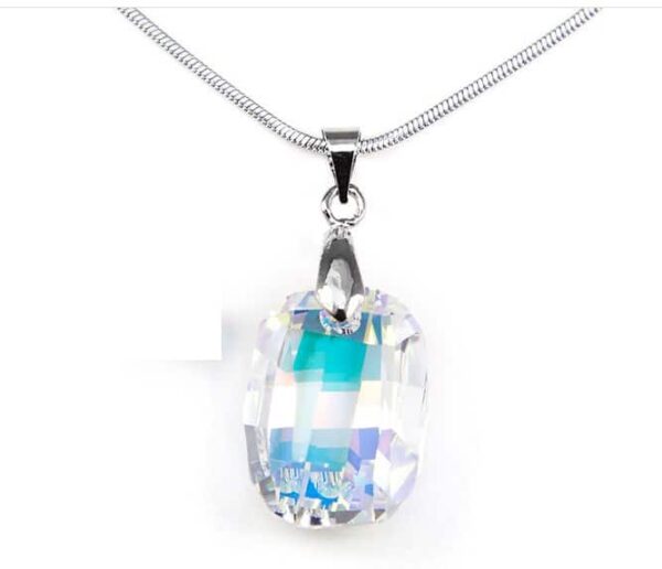 Swarovski® kristályos nemesacél nyaklánc - 19 mm - Graphic - Crystal AB