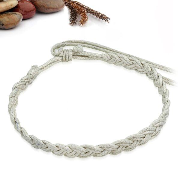 Állítható, divatos, fehér színű, CSOMÓS KARKÖTŐ