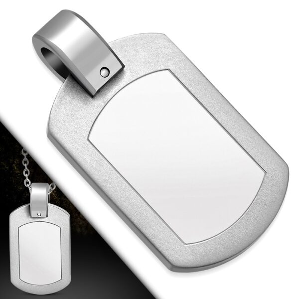 Ezüst színű, tükrös nemesacél medál