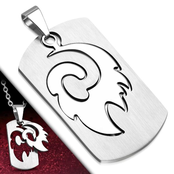 Ezüst színű, gravírozható, nonfiguratív mintás nemesacél medál