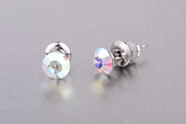 Crystal AB swarovski fülbevaló - 5 mm