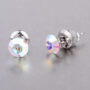 Crystal AB swarovski fülbevaló - 5 mm