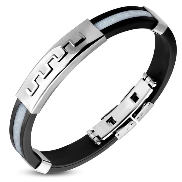 Görögmintás Fehér Kaucsuk Karkötő – Hyro