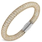 Arany színű, hálós karkötő mágneses nemesacél zárral