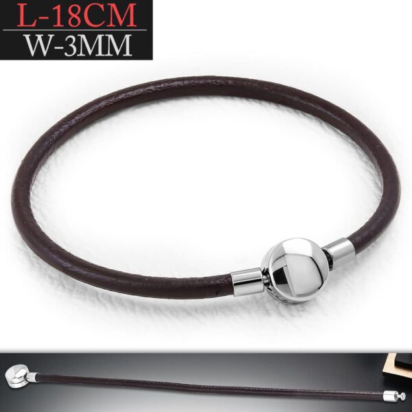 SMART PONT - fekete kaucsuk karkötő nemesacél zárral