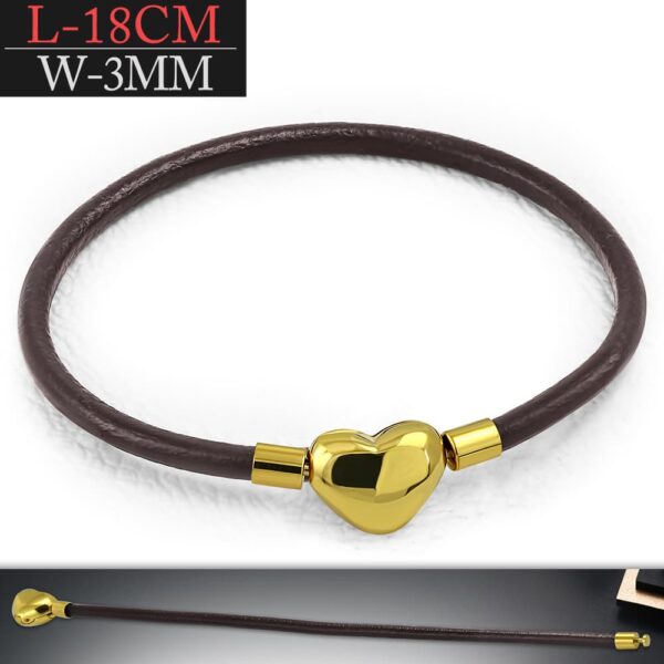 Oron - kaucsuk karkötő nemesacél szív kapoccsal