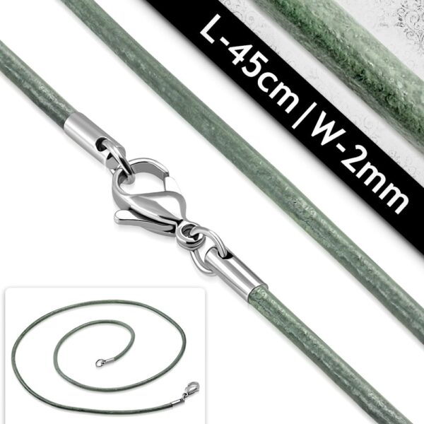 Szürke színű, vékony kaucsuk nyaklánc medálokhoz