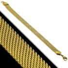 Sűrű szövésű, arany színű nemesacél karlánc