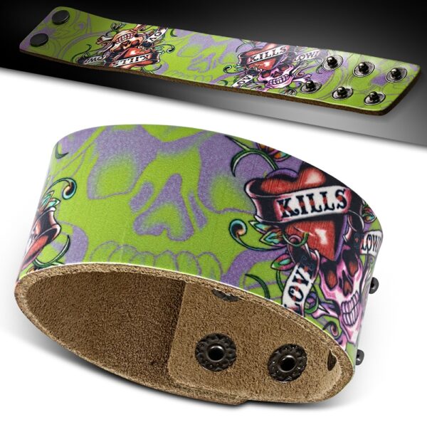 Tattoo mintás bőr karkötő