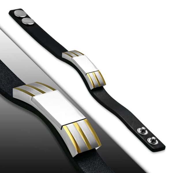 Neiva bőr - nemesacél karkötő