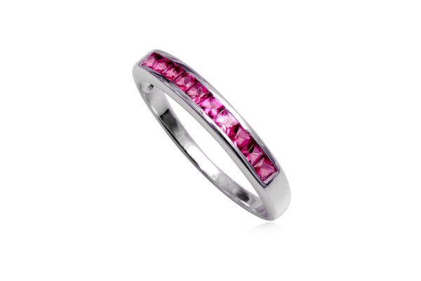 925 Ezüst gyűrű pink cirkónia kristállyal