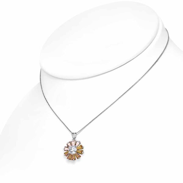 Virág alakú cirkónia kristályos divat nyaklánc