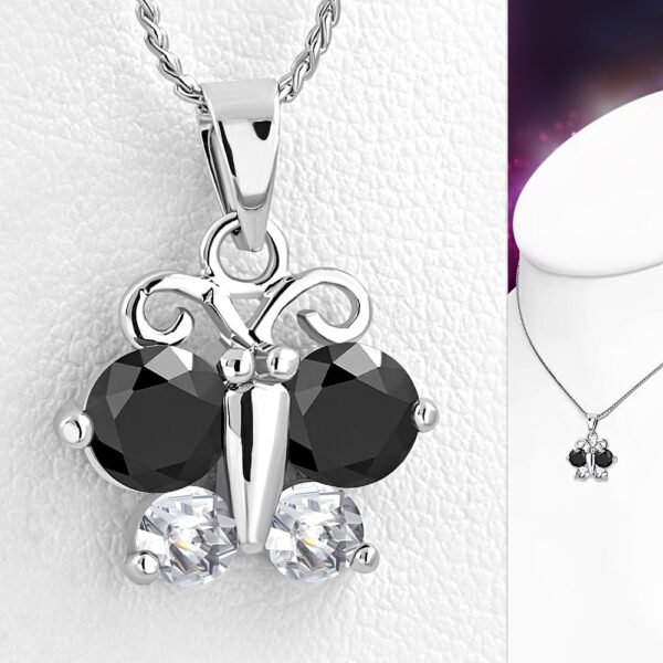 Pillangó formájú cirkónia kristályos divat nyaklánc