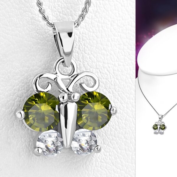 Pillangó formájú cirkónia kristályos divat nyaklánc