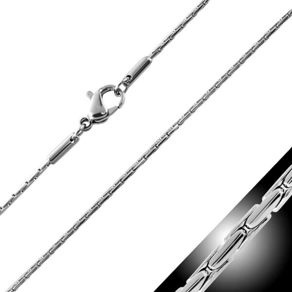 Ezüst színű, nemesacél nyaklánc