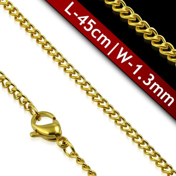 Elegánsan vékony aranyszínű nyaklánc