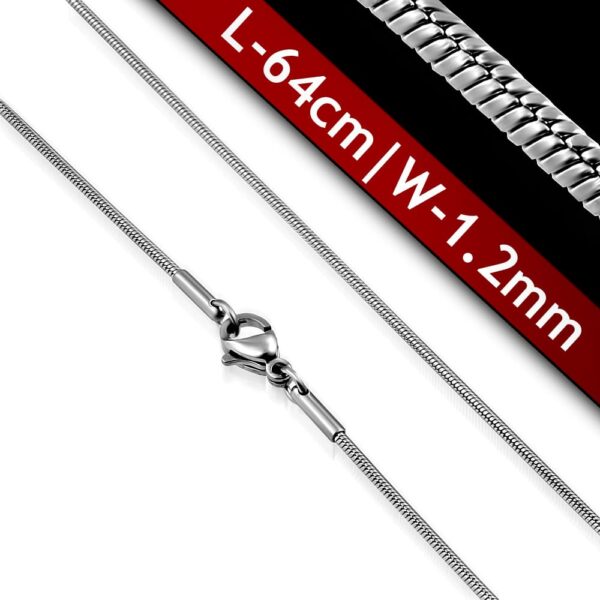 Ezüst színű nemesacél nyaklánc ékszer