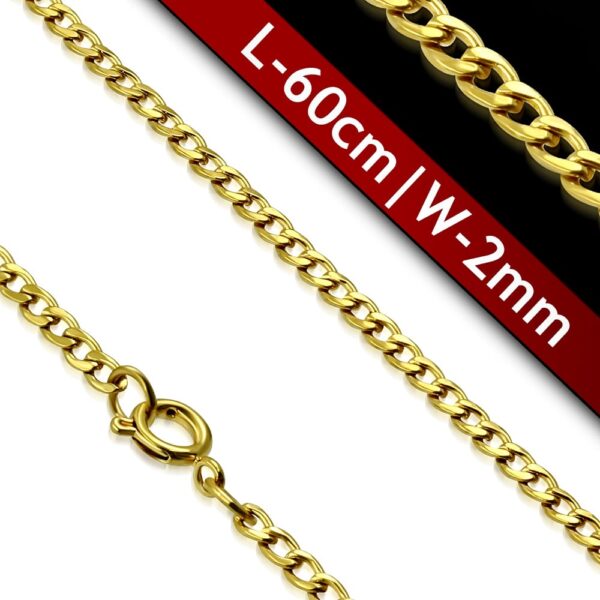 Arany színű vékony nemesacél nyaklánc