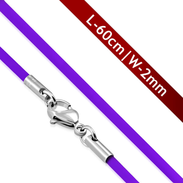 Lila színű, kaucsuk vékony nyaklánc medálokhoz