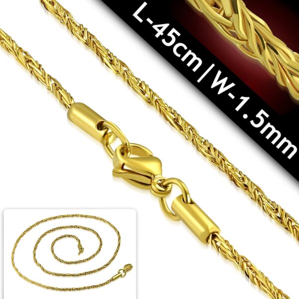 Arany színű nemesacél nyaklánc