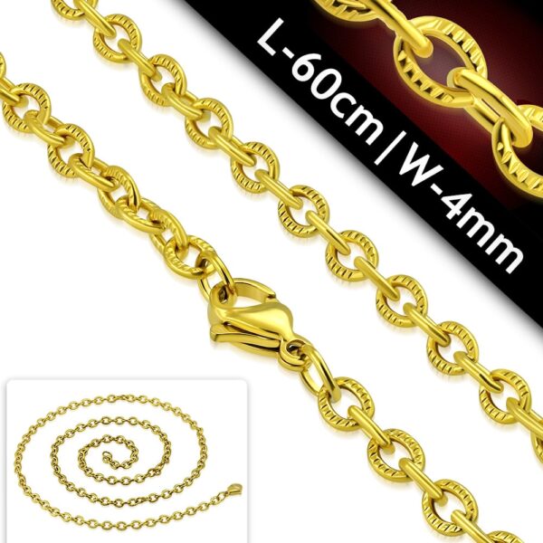 Arany színű nemesacél nyaklánc