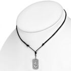 Kétrészes nemesacél medállal, fonal lánccal