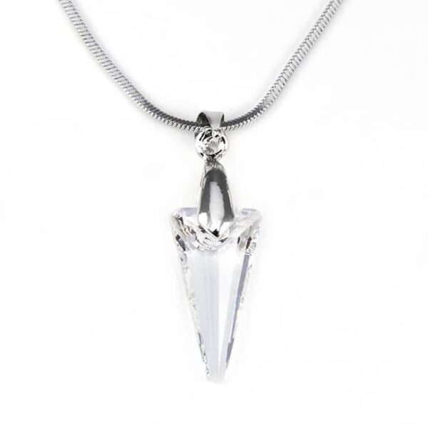 Swarovski® kristályos nemesacél nyaklánc - 18 mm - Piramid - Crystal 