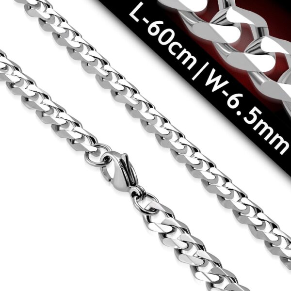 Ezüst színű nemesacél nyaklánc