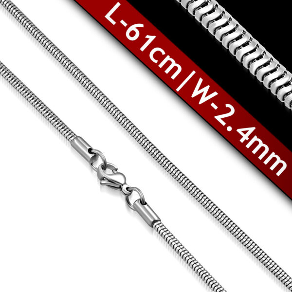 Ezüst színű nemesacél nyaklánc ékszer