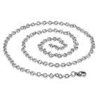 Ezüst színű, ovális szemű nemesacél nyaklánc