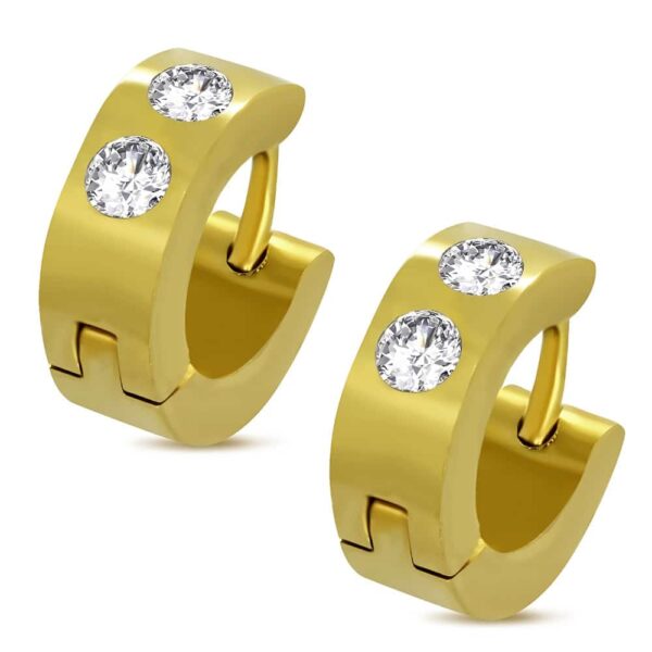 Ezüst színű, tükör fényes nemesacél karika fülbevaló