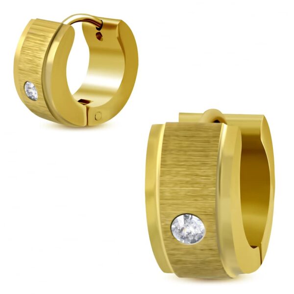 Arany és ezüst színű karika nemesacél fülbevaló